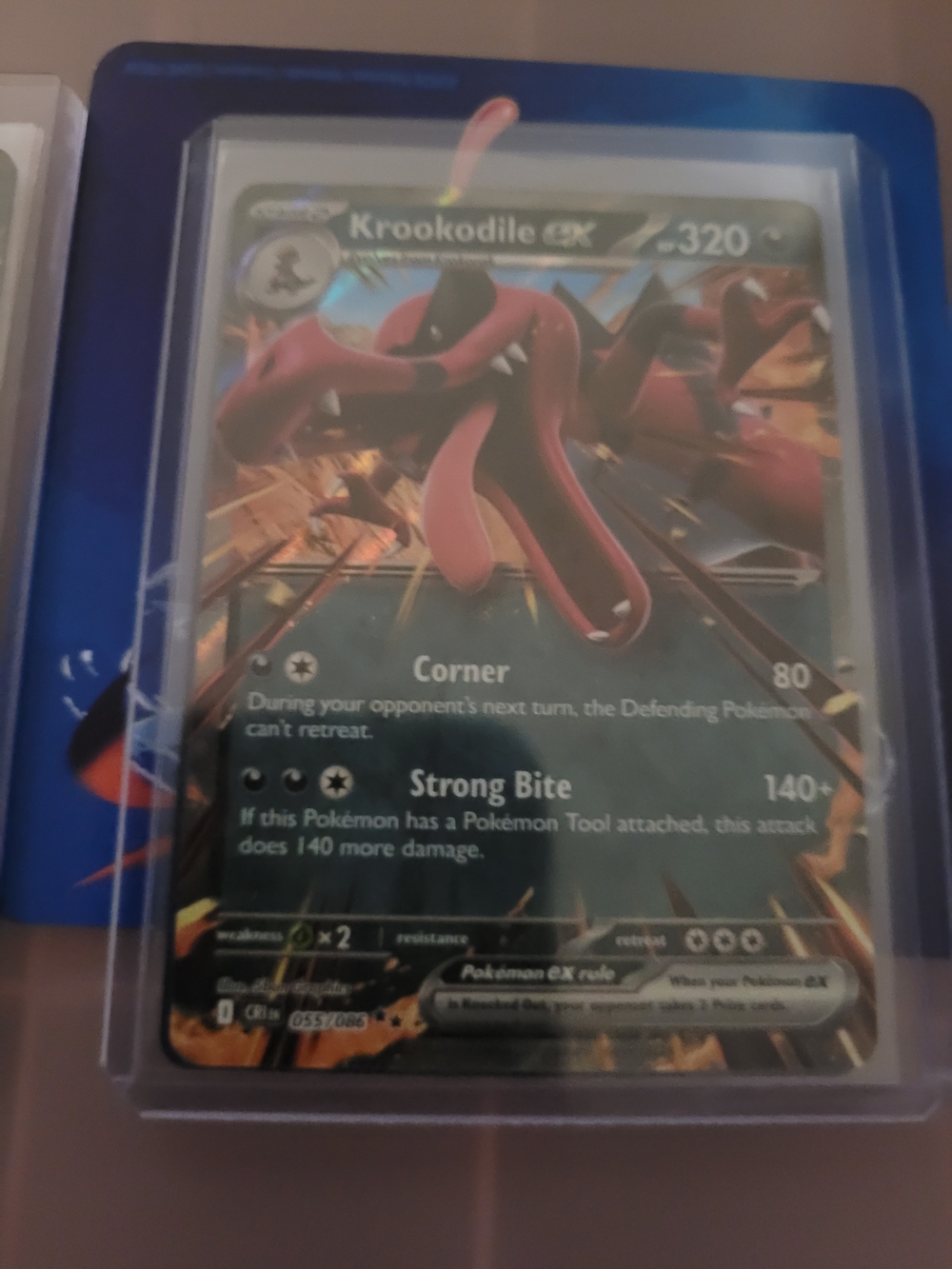 3/20$ Pokemon Krookodile EX Card - red, black, blue